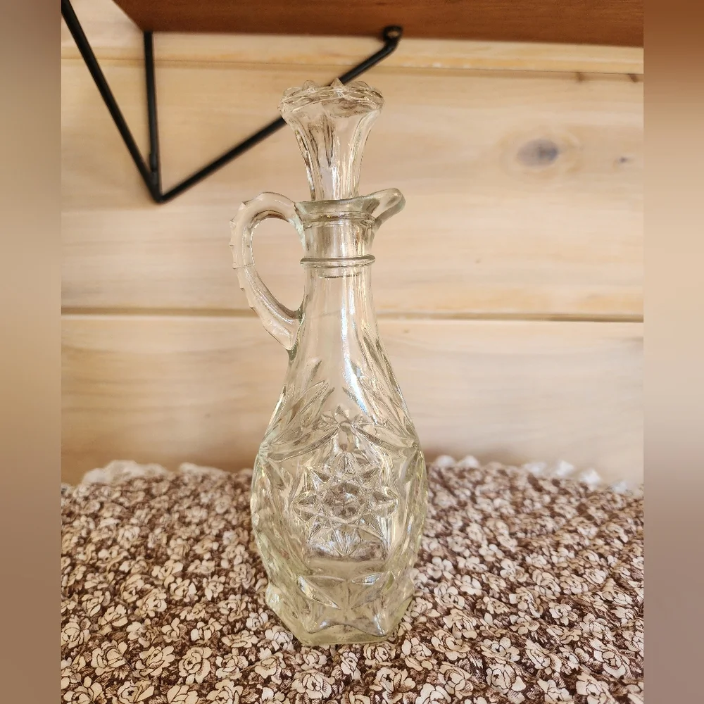 Vintage Clear Glass Small Decanter